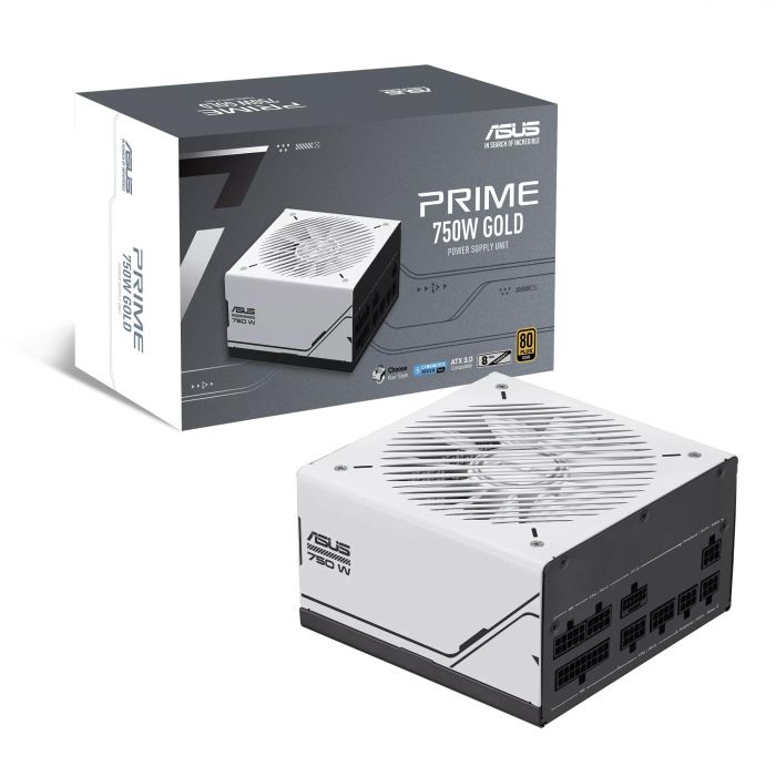 Блок живлення ASUS AP-750G (750W), >90%, 80+ Gold, 135мм, 1xMB 24pin(20+4), 2xCPU 8pin(4+4), 3xMolex, 5xSATA, 3xPCIe 8pin(6+2), Fully Modular, AP-750G, білий