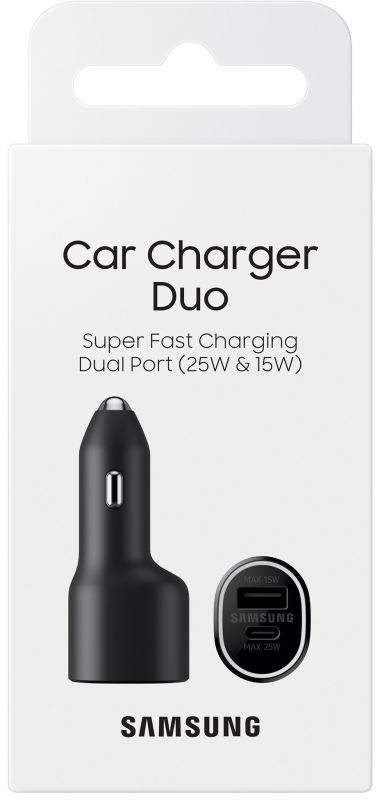 Зарядний пристрій автомобільний Samsung 40Вт USB-A/USB-C, чорний