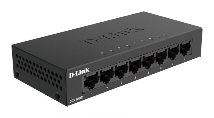 Комутатор D-Link DGS-108GL 8xGE, Некерований