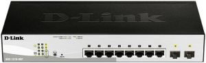 Комутатор D-Link DGS-1210-08P 8x1GE PoE, 2xSFP
