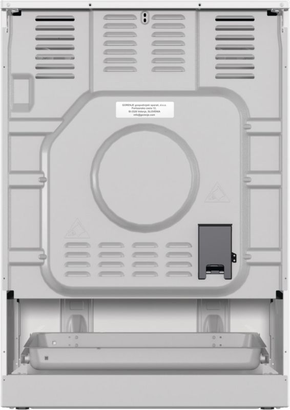 Плита Gorenje електрична склокерамічна, 71л, 60x60см, дисплей, приготування з паром, програматор, білий