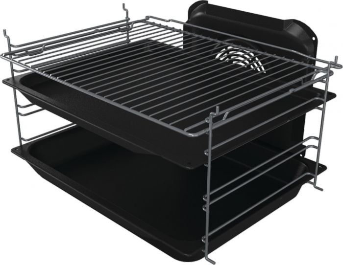 Плита Gorenje електрична склокерамічна, 71л, 60x60см, дисплей, приготування з паром, програматор, білий