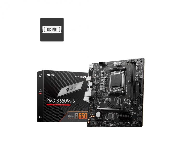 Материнcька плата MSI PRO B650M-B sAM5 B650 2xDDR5 HDMI D-Sub mATX