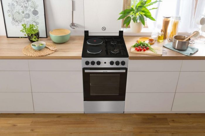 Плита Gorenje комбінована, 68л, 50x60см, нерж