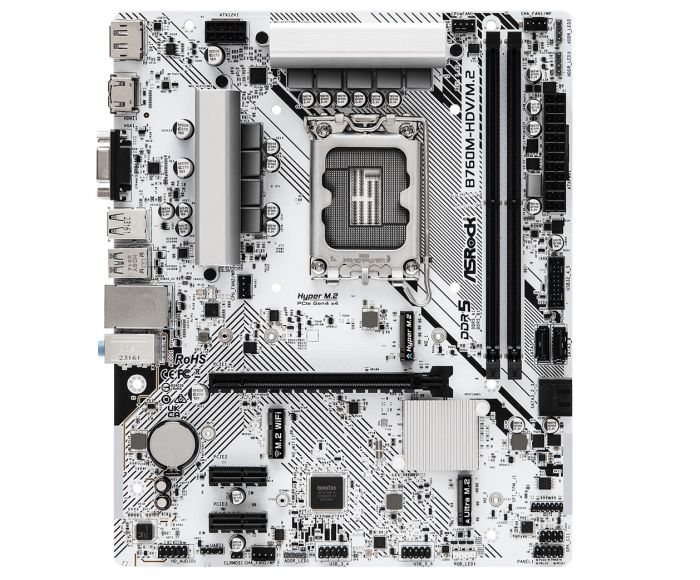 Материнська плата ASRock B760M-HDV/M.2 s1700 B760 2xDDR5 M.2 HDMI DP mATX