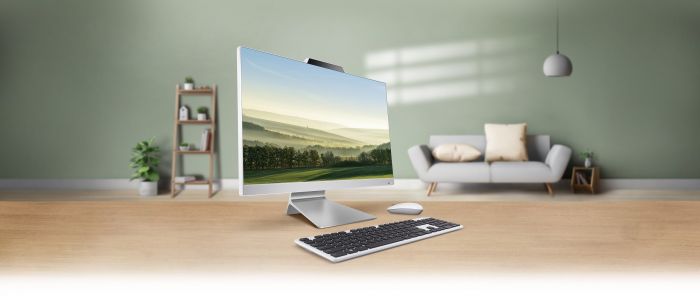 Комп'ютер персональний моноблок ASUS M3702WFAK-WA0340 27" FHD AG, AMD R5-7520U, 16GB, F1TB, UMA, WiFi, кл+м, без ОС, білий