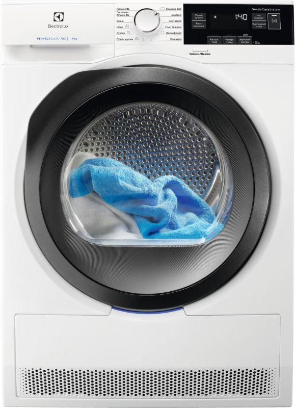 Сушильна машина Electrolux тепловий насос, 9кг, A+++, 64см, дисплей, білий
