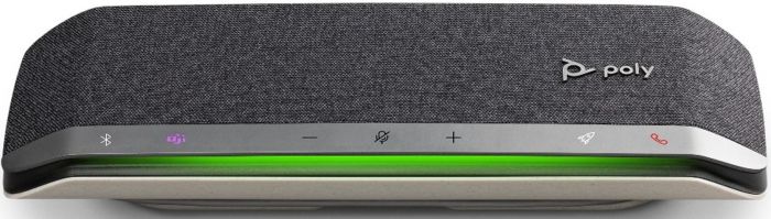 Спікерфон Poly Sync 40-M, сертифікат Microsoft Teams, 3 x Bi-Mic, радіус 2,5 м, USB-A, USB-C, Bluetooth, сірий