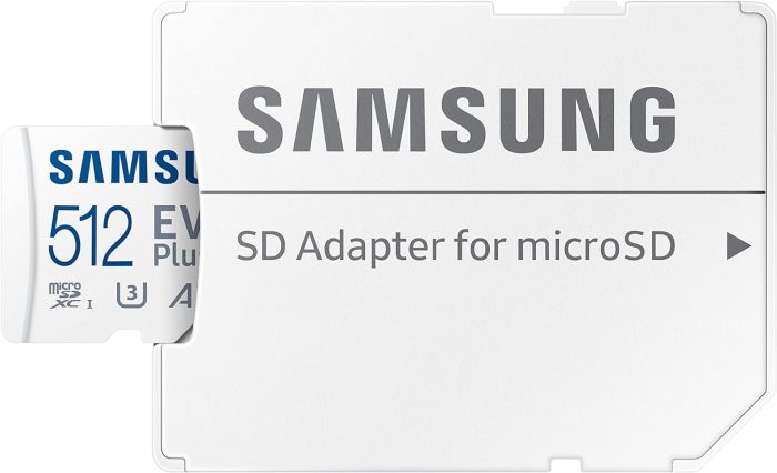 Карта пам'яті Samsung microSDXC  512GB C10 UHS-I R100MB/s Evo Plus + SD