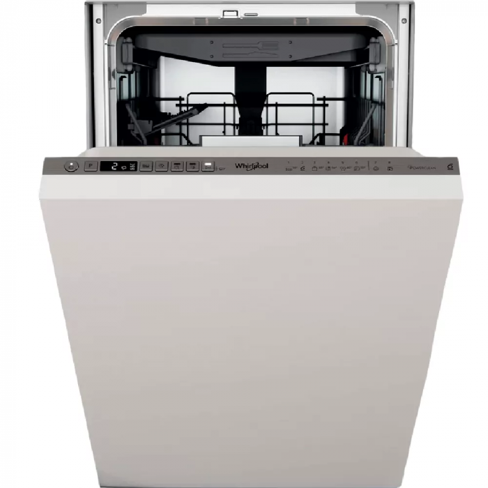 Посудомийна машина Whirlpool вбудована, 10компл., A+++, 45см, дисплей, інвертор, 3й кошик, білий