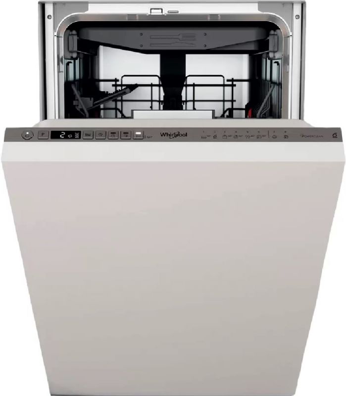Посудомийна машина Whirlpool вбудована, 10компл., A+++, 45см, дисплей, інвертор, 3й кошик, білий