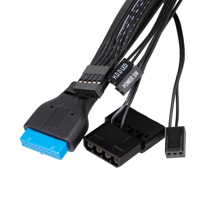 Корпус 2E S613ARGB-400, з БЖ 2E 400W-SFX, 1xUSB3.0, 1хUSB Type-C, 1x80мм, Micro ATX/ Desktop, чорний