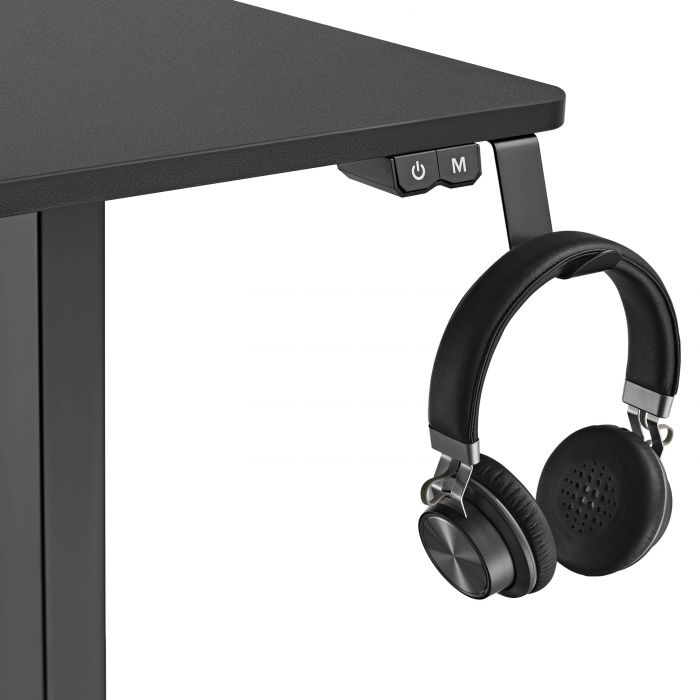 Стіл комп'ютерний 2E GAMING KIRIN RGB, 136х60x71/76/81см, чорний