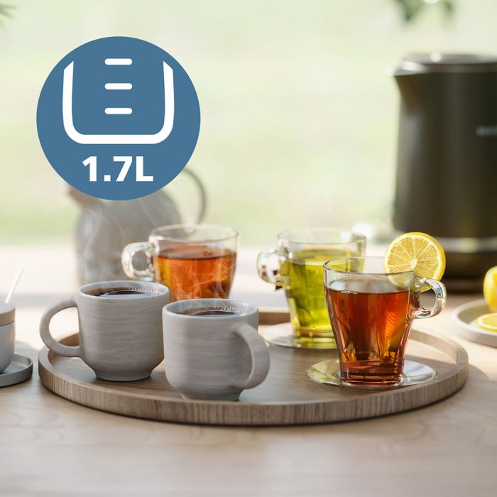Електрочайник Philips Double Walled Kettle, 1.7л, Strix, з повійними стінками, чорний