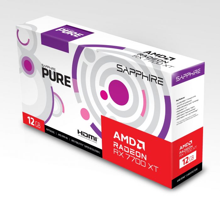 Відеокарта Sapphire Radeon RX 7700 XT 12GB GDDR6 PURE GAMING OC