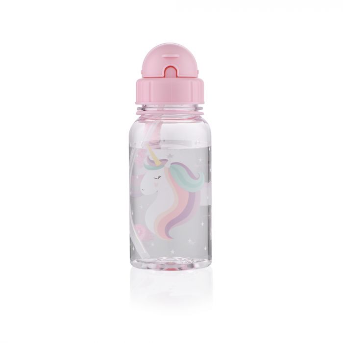 Пляшка для води дитяча Ardesto Unicorn, 500мл, пластик, рожевий