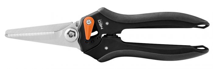 Секатор площинний Neo Tools, d різу 6мм, 210мм, 184г