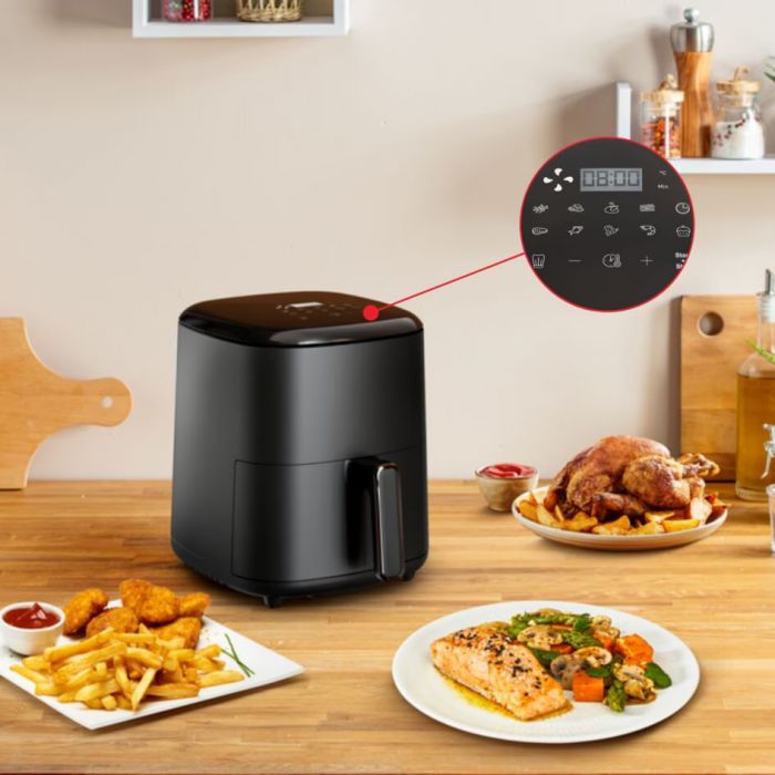 Мультипіч Tefal Easy Fry Max, 1500Вт, чаша-5л, сенсорне керув., 10 програм, пластик, чорний