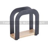 Серветниця Ardesto Midori 12х4.5х12см, метал, бамбук, чорна