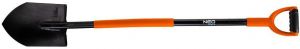 Лопата штикова Neo Tools, руків'я металеве D-подібне, 125см, 2.28кг