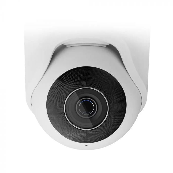 IP-Камера дротова Ajax TurretCam, 5мп, 4мм, Poe, True WDR, IP 65, ІЧ 35м, аудіо, кут огляду 75°до 85°, купольна, біла