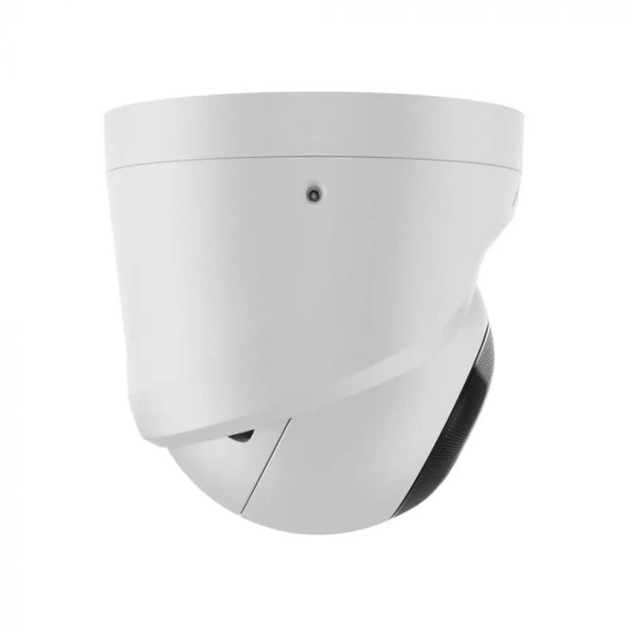 IP-Камера дротова Ajax TurretCam, 5мп, 4мм, Poe, True WDR, IP 65, ІЧ 35м, аудіо, кут огляду 75°до 85°, купольна, біла