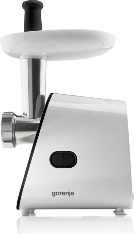 М'ясорубка Gorenje, 1500Вт, 1.9кг/хв, 2 решітки, насадка для ковбас, пластик/метал, білий/чорний