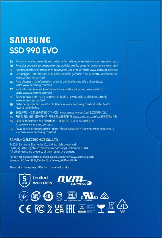 Накопичувач SSD Samsung M.2 2TB PCIe 4.0 990EVO