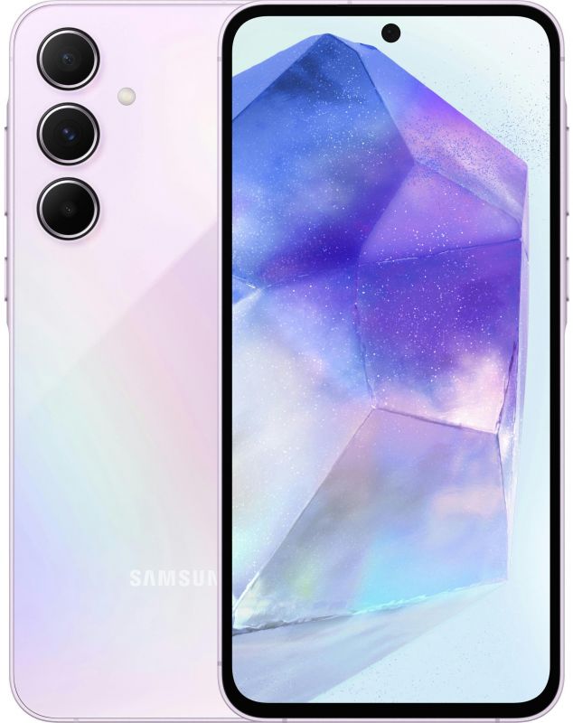 Смартфон Samsung Galaxy A55 5G (A556) 6.6" 8/256ГБ, 2SIM, 5000мА•год, бузковий