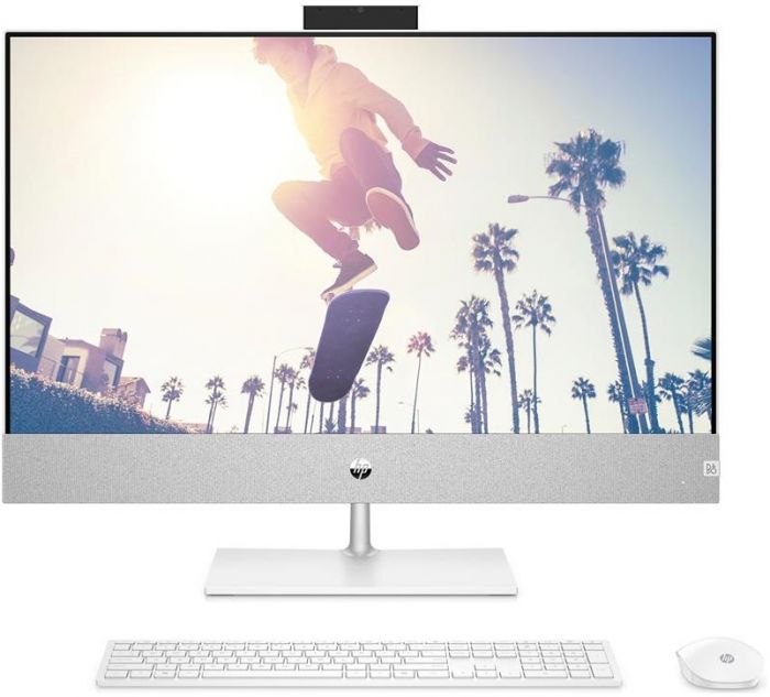 Комп'ютер персональний моноблок HP Pavilion 27" FHD IPS AG, Intel i5-13400T, 16GB, F512GB, UMA, WiFi, кл+м, DOS, білий