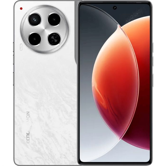 Смартфон TECNO Camon 30 (CL6) 6.78" 8/256ГБ, 2SIM, 5000мА•год, Uyuni Salt White