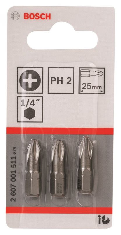 Біти Bosch Extra-Hart PH2, 25мм, 3шт
