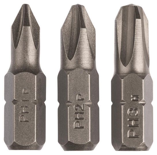 Біти Bosch набір: PH1, PH2, PH3, 25мм