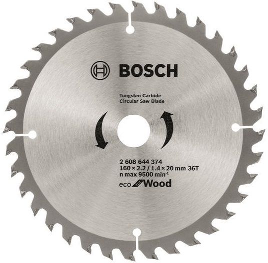 Диск пиляльний Bosch Eco for Wood 160x2.2x20-36T