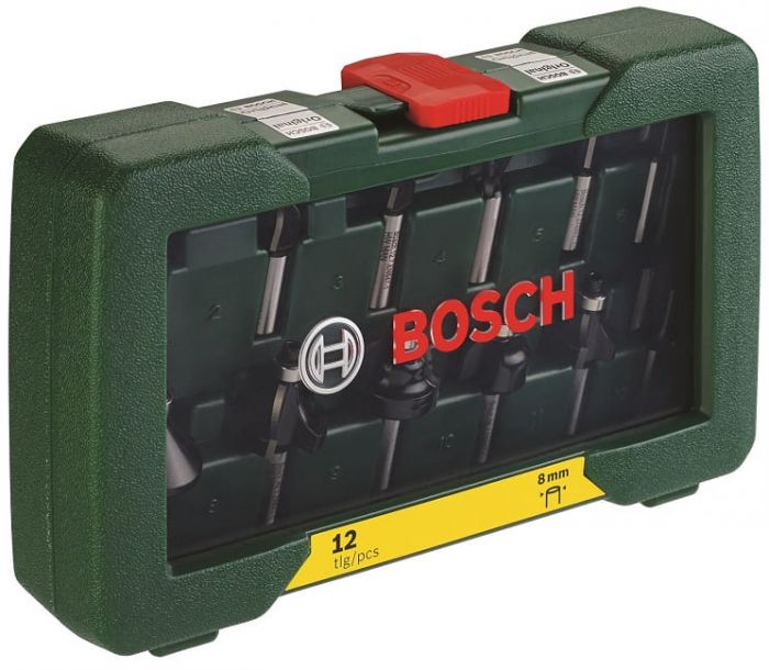 Набір фрез по дереву Bosch Expert for Wood 8мм, 12шт