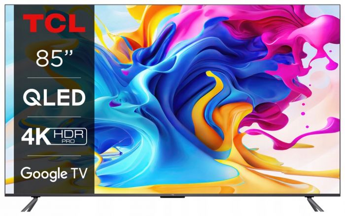 Телевізор 85" TCL QLED 4K 60Hz Smart Google TV Black