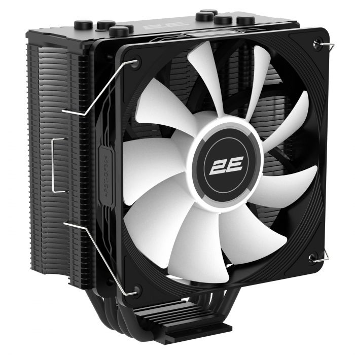 Процесорний кулер 2E GAMING Air Cool ACN120B-ARGB, LGA1700, 1200, 115x, 1366, AM5, AM4, AM3, AM3+, AM2 ,AM2+, FM2, FM1 4pin PWM, 3pin +5VARGB, TDP 180W
