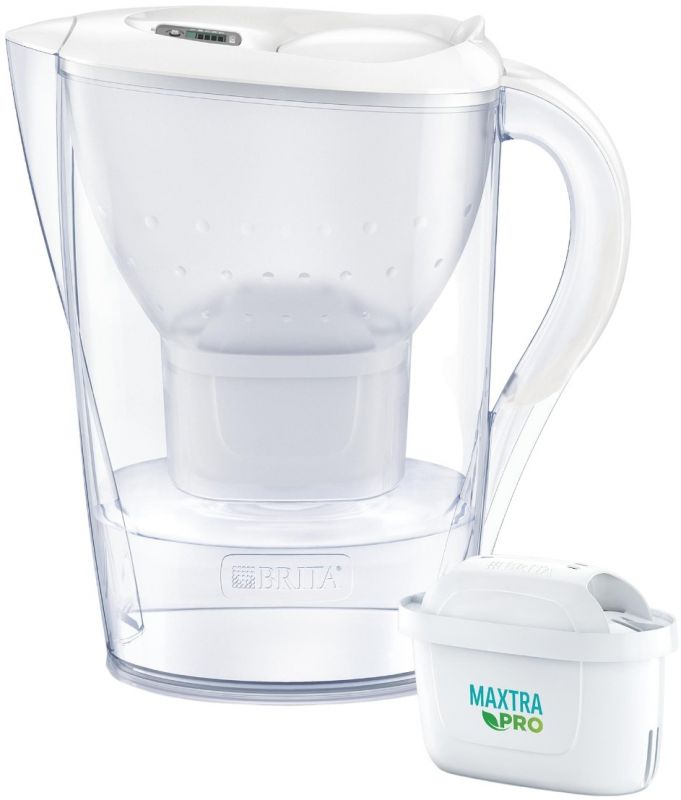 Фільтр-глечик Brita Marella XL Memo MXPro 3.5л (2л очищеної води) з фільтр-картриджем білий 3шт