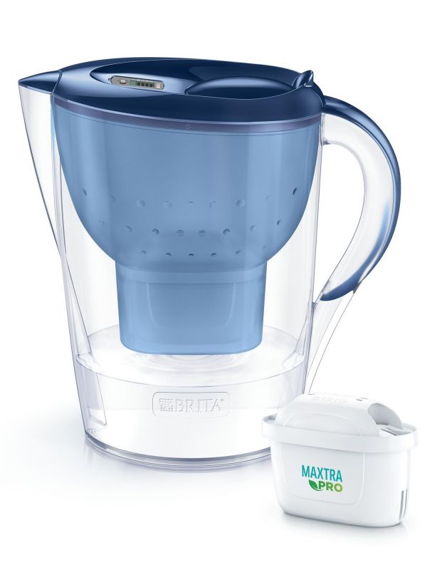 Фільтр-глечик Brita Marella XL Memo MXPro 3.5л (2л очищеної води) з фільтр-картриджем 2шт, синій