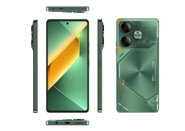 Смартфон TECNO POVA 6 (LI7) 6.78" 8/256ГБ, 2SIM, 6000мА•год, Comet Green