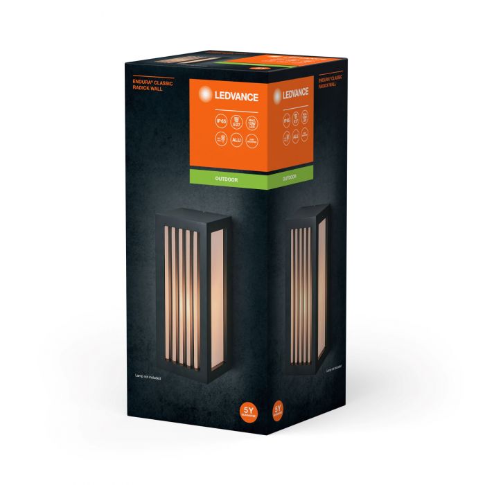 Cвітильник фасадний LEDVANCE ENDURA CLASSIC RADICK WALL E27 IP65 чорний