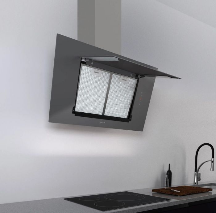 Витяжка похила Cata, 80см, 1350м.куб/год, Thalassa 800 xggr, сірий