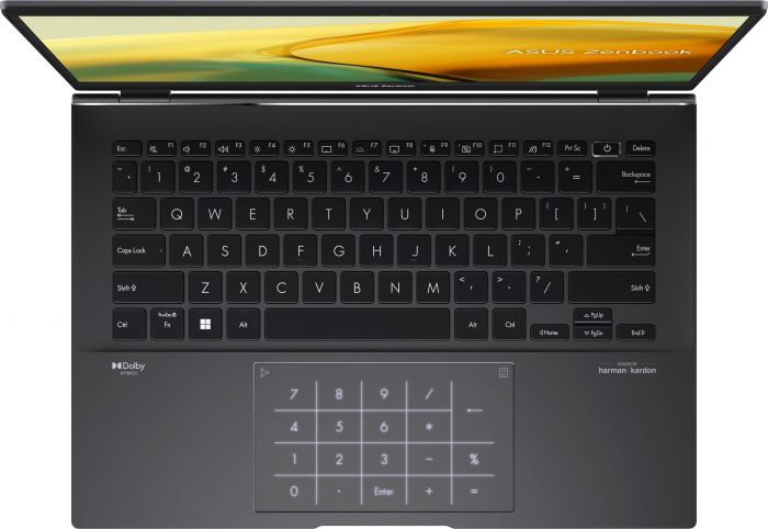 Ноутбук ASUS Zenbook 14 UM3402YA-KP698 14" WQXGA IPS, AMD R5-7530U, 16GB, F1TB, UMA, NoOS, Чорний