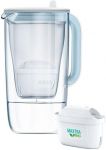 Фільтр-глечик Brita Glass Jug One скляний 2.5л (1.7л очищеної води) з фільтр-картриджем, синій