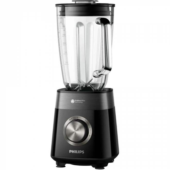 Блендер PHILIPS стаціонарний Series 5000, 1200Вт, чаша-2000мл, скло, чорний
