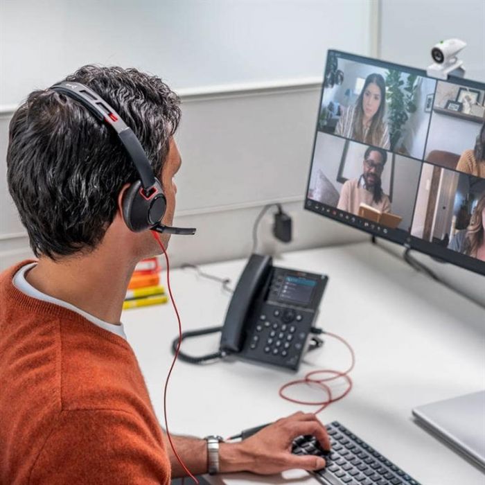 Гарнітура комп'ютерна моно On-ear Poly Blackwire 5210, USB-A, USB-C, 3.5 мм, всеспрямований, чорний