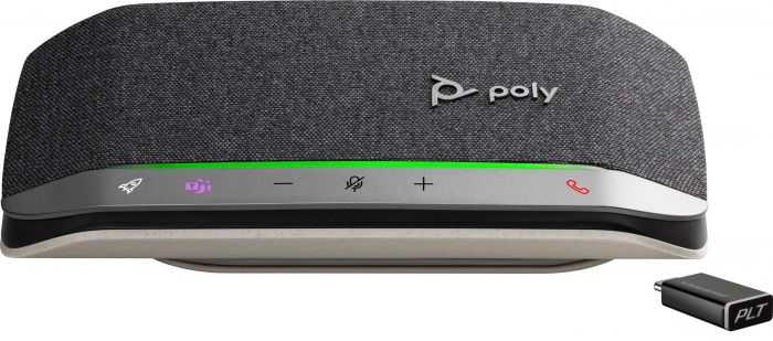 Спікерфон Poly Sync 20+ з адаптером BT700, сертифікат Microsoft Teams, 3 x Bi-Mic, радіус 2 м, USB-C, Bluetooth, сірий