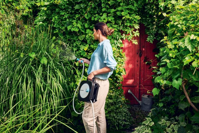 Котушка зі шлангом Cellfast ERGO XS автоматична 10+2м шланга 3/8" комплект конекторів та зрошувач ERGO