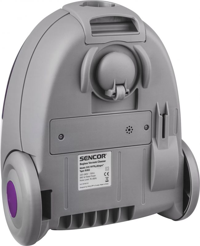 Пилосос Sencor контейнерний Allegro, 890Вт, конт пил -1.5л, НЕРА, фіолетово-сірий