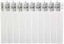 Радіатор біметалевий AAA 500/96 10 секцій 557x80x96мм бокове підкл. 2150 Вт білий